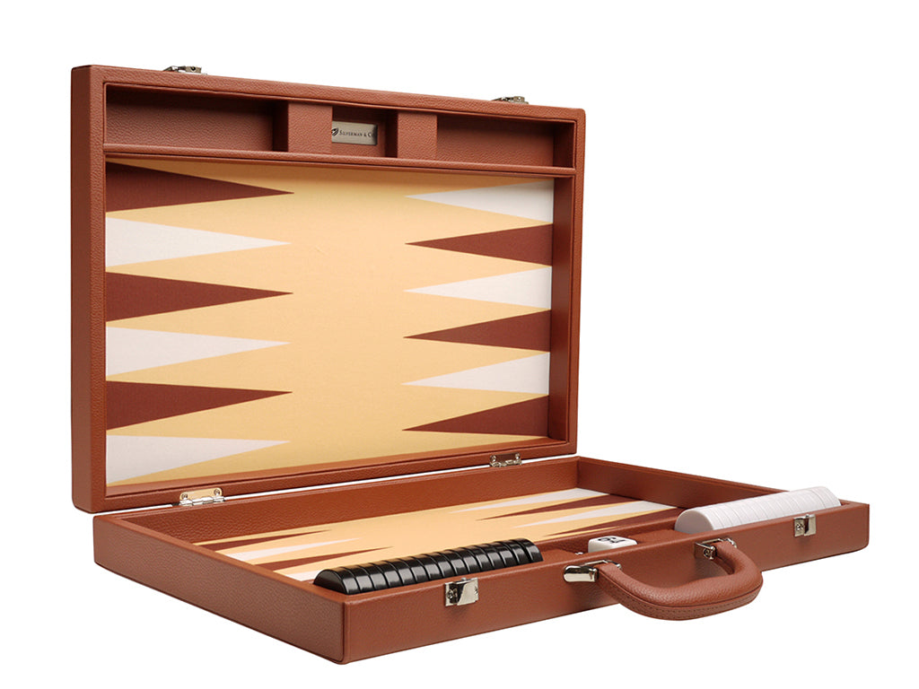 19-inch Premium Backgammon Set - Desert Brown - American-Wholesaler Inc.