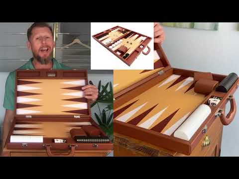 
                  
                    Charger et lire la vidéo dans la visionneuse de la galerie, See details on the 19-inch backgammon board by Silverman &amp;amp; Co.
                  
                