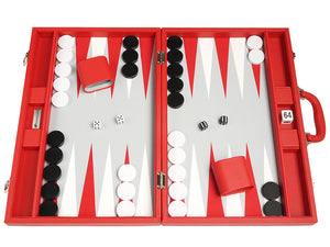 Ensemble de Backgammon Premium 48 x 64 cm - Rouge