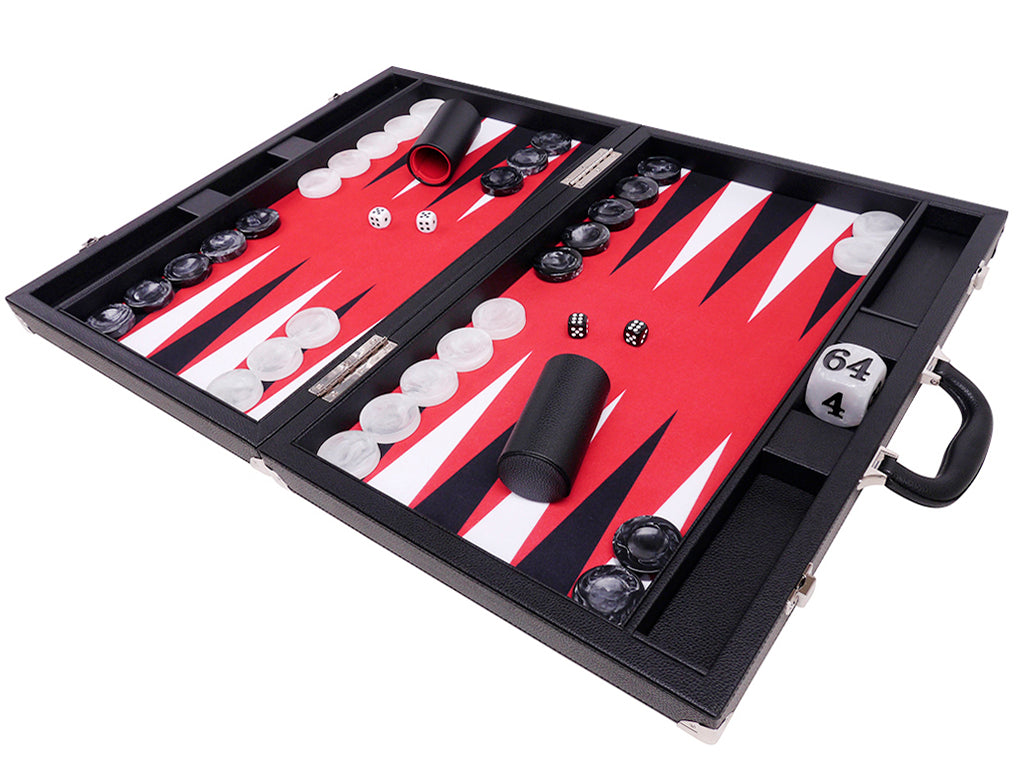 Backgammon Set porte-documents magnétique Petit étui de voyage Noir Backgammon Set porte-documents magnétique Petit étui de voyage Noir