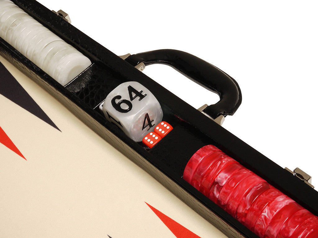
                  
                    21-inch Tournament Backgammon Set, Wycliffe Brothers - Black Croco Board with Cream Field - Gen III - EUR - American-Wholesaler Inc.
                  
                
