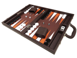 Ensemble de Backgammon Premium 40 x 53 cm - Brun Foncé