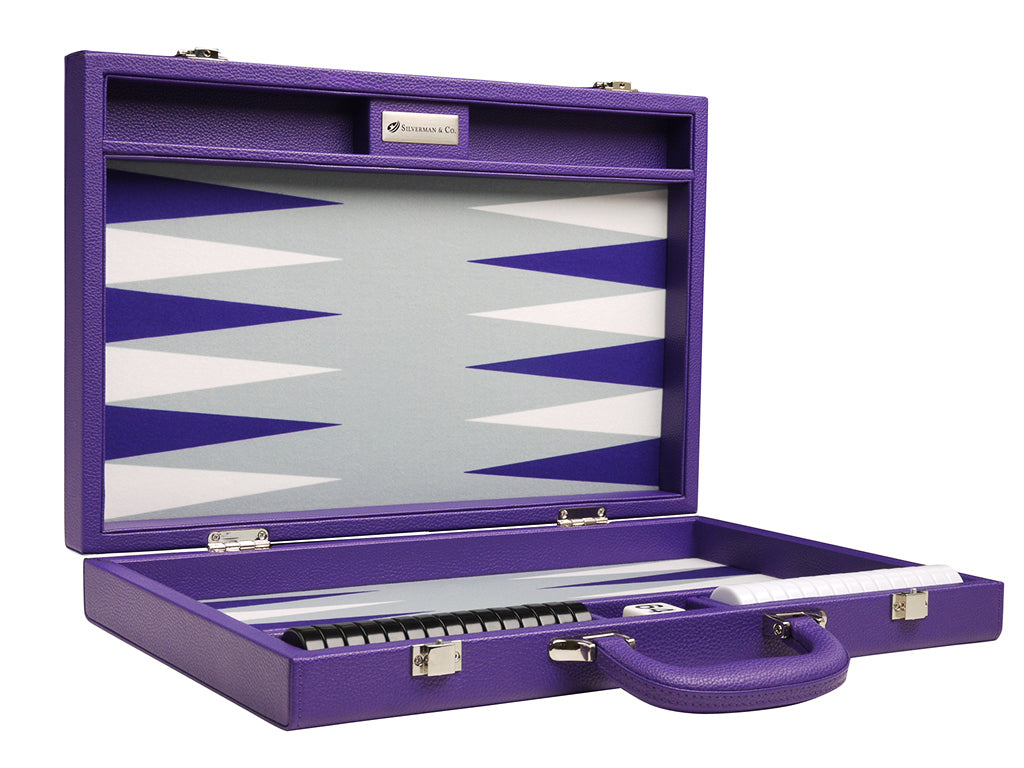 16-inch Premium Backgammon Set - Purple - American-Wholesaler Inc.
