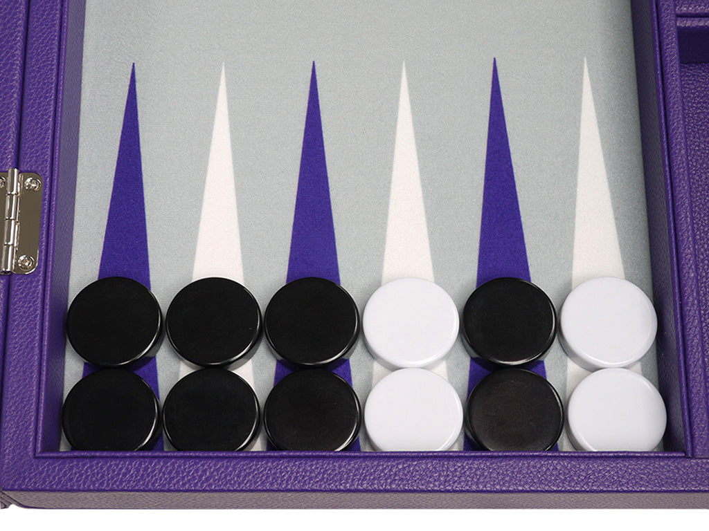 16-inch Premium Backgammon Set - Purple - EUR - American-Wholesaler Inc.