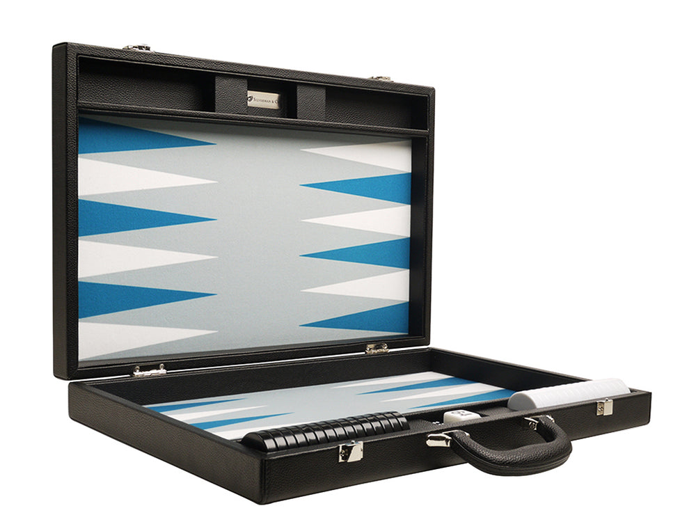 
                  
                    19-inch Premium Backgammon Set - Black Board with White and Astral Blue Points - GBP - American-Wholesaler Inc.
                  
                