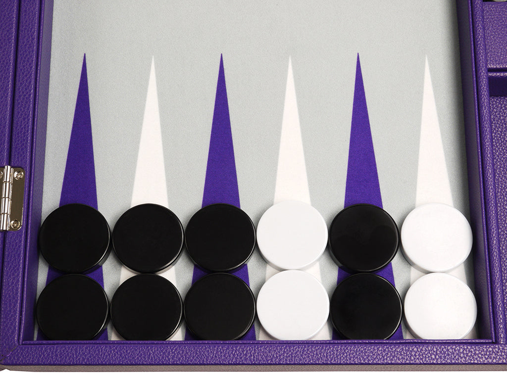 19-inch Premium Backgammon Set - Purple - American-Wholesaler Inc.