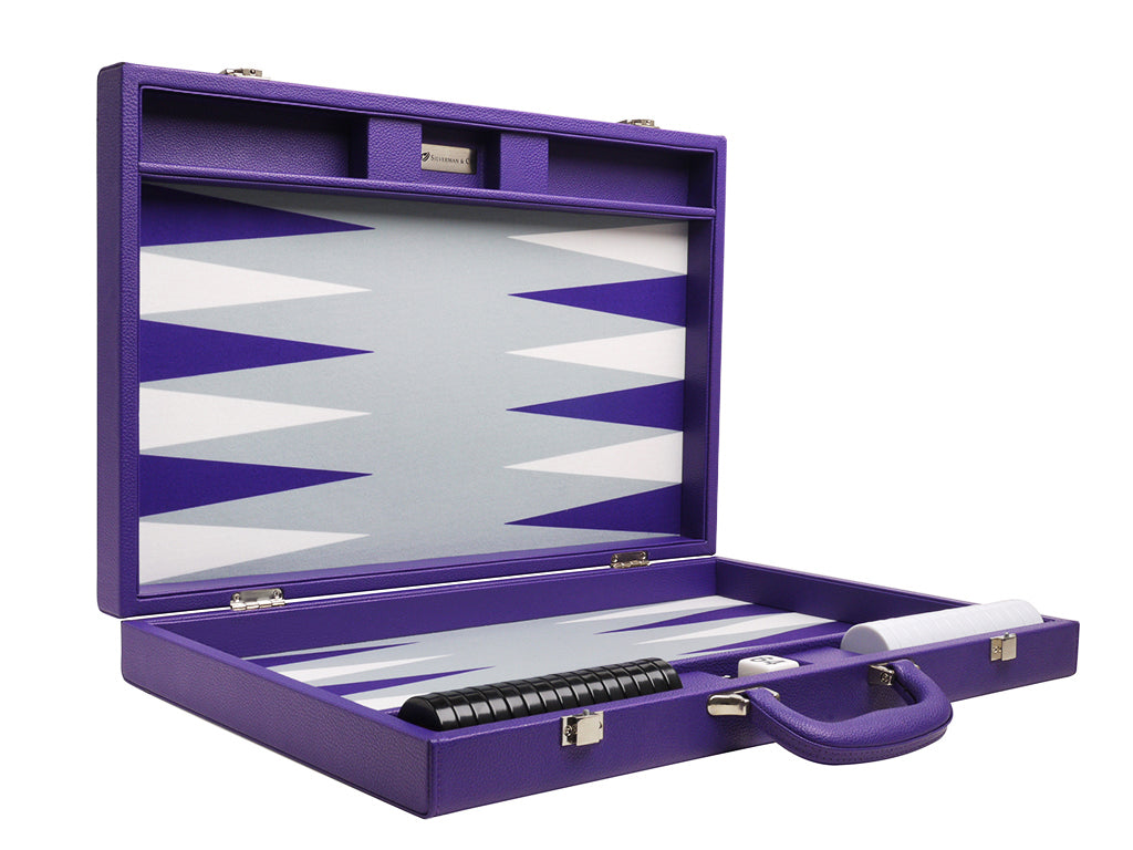 19-inch Premium Backgammon Set - Purple - American-Wholesaler Inc.